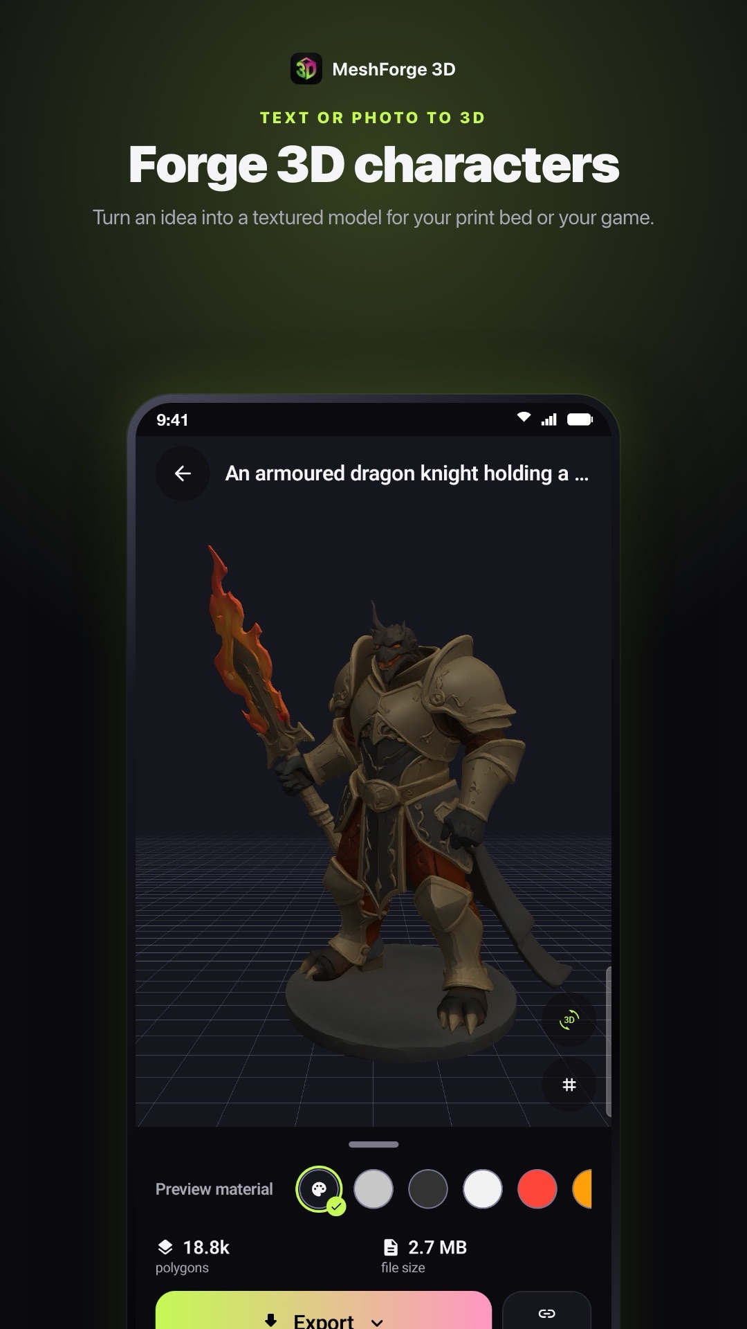 Forge 3D characters